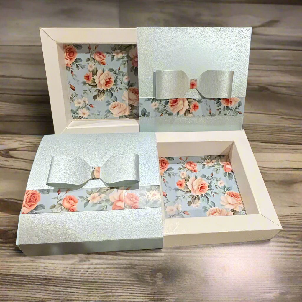 Tres Beau Floral Powder Blue Box