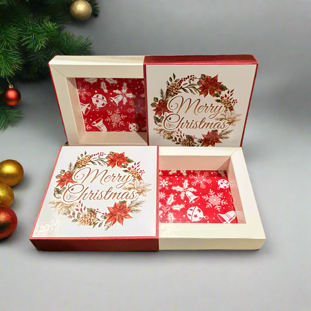 Tres Beau Red Merry Christmas Box