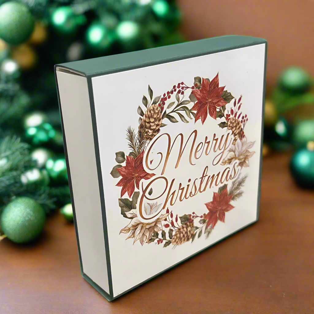 Tres Beau Green Merry Christmas Box