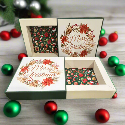 Tres Beau Green Merry Christmas Box