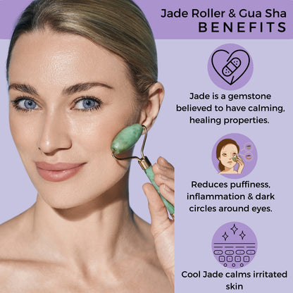 Probelle Jade Roller & Gua Sha Set