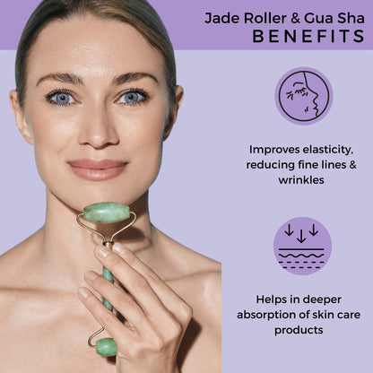 Probelle Jade Roller & Gua Sha Set