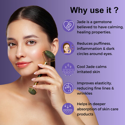 Probelle Jade Roller & Gua Sha Set