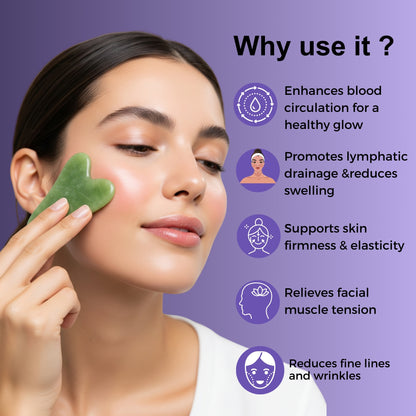 Probelle Jade Roller & Gua Sha Set