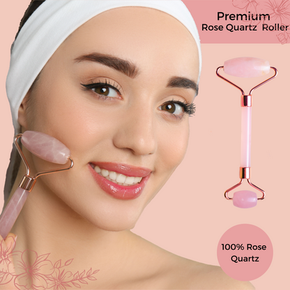 Probelle Premium Rose Quartz Roller & Gua sha Set