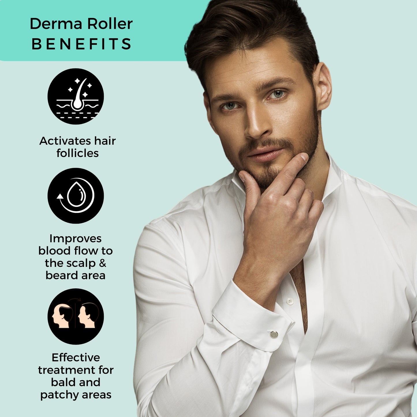 Probelle Derma Roller for Hair & Beard Growth 0.5mm