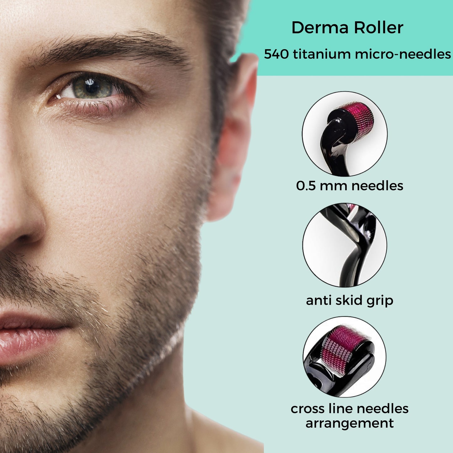 Probelle Derma Roller for Skin 0.5mm