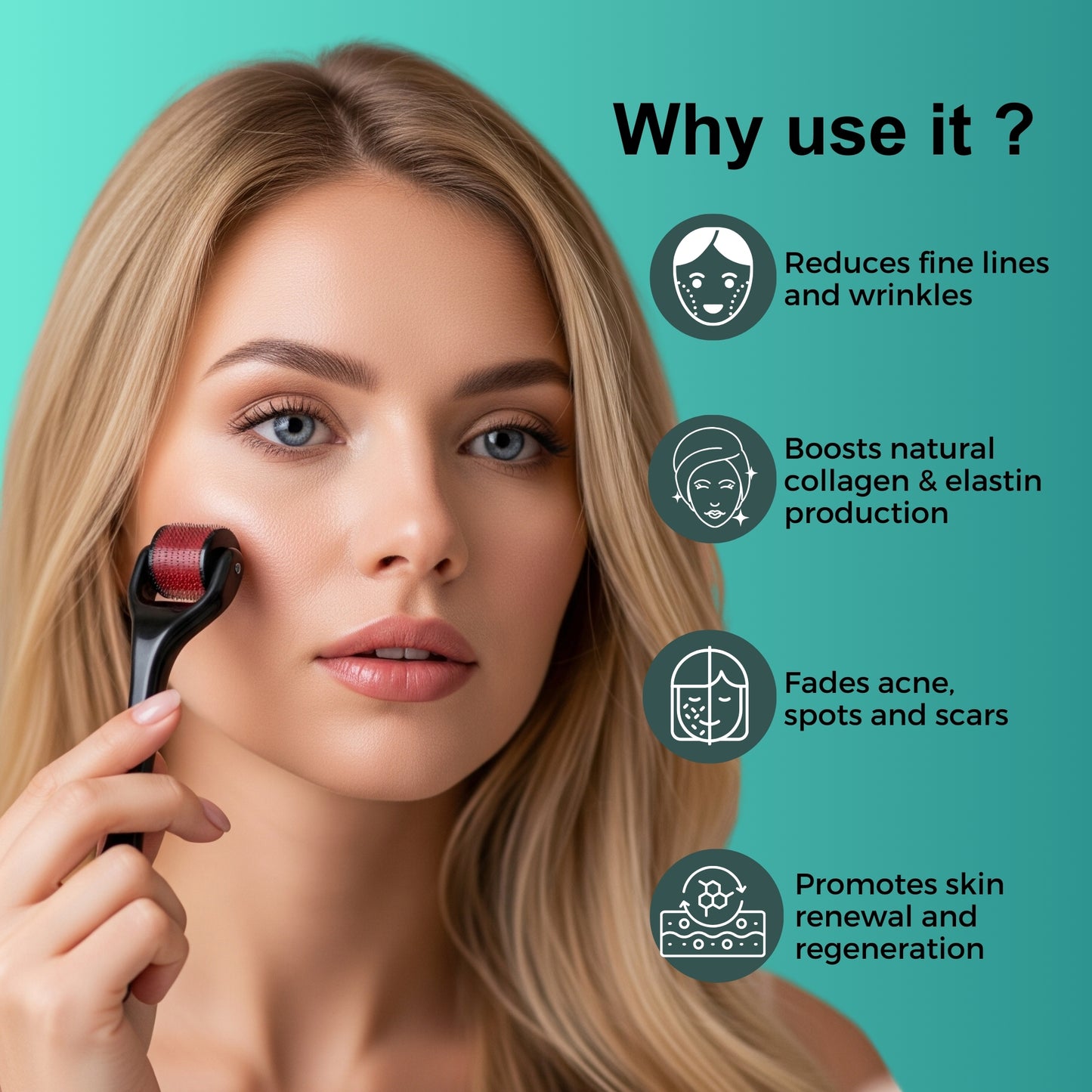 Probelle Derma Roller for Skin 0.5mm