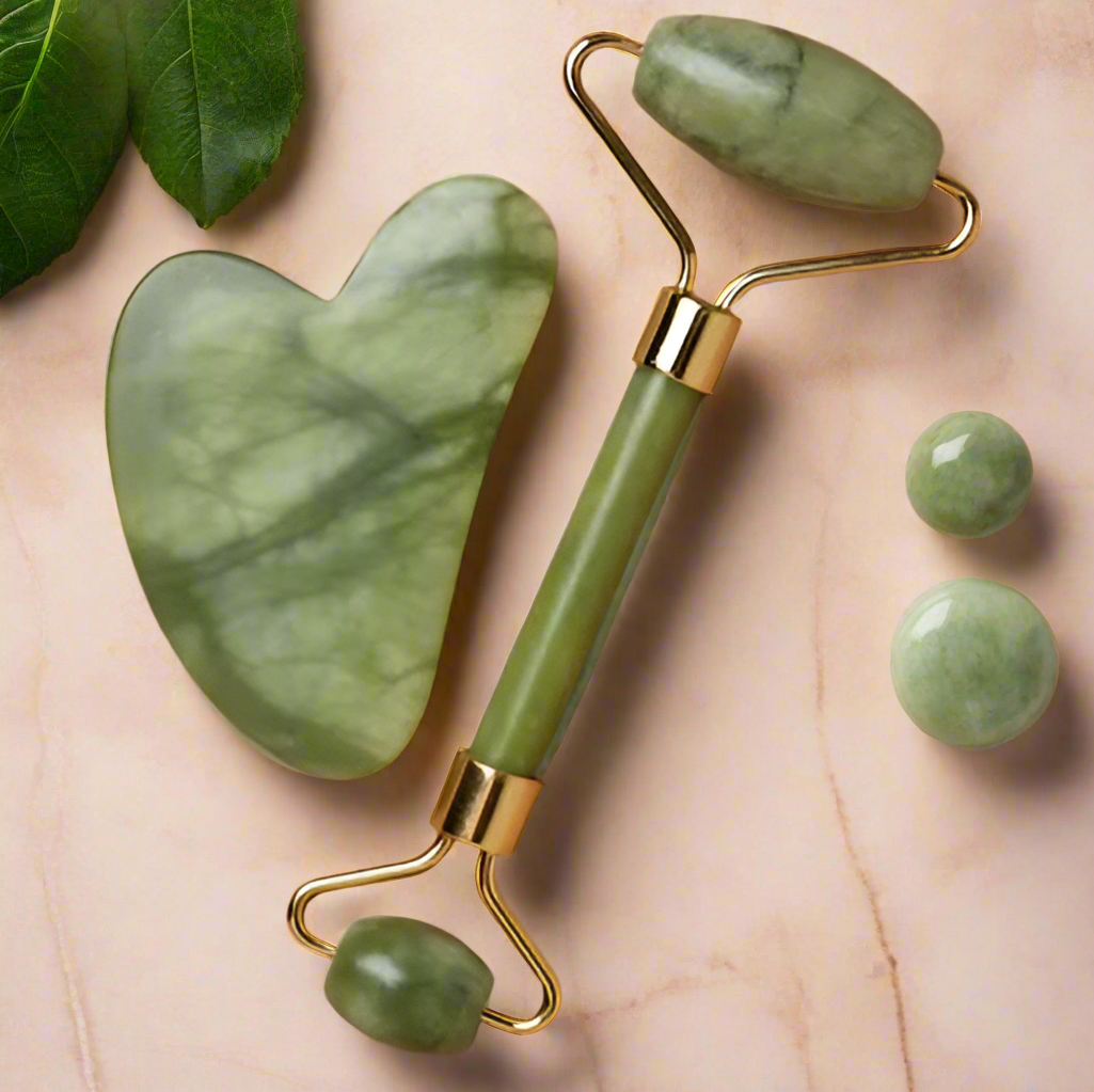 Probelle Jade Roller & Gua Sha Set